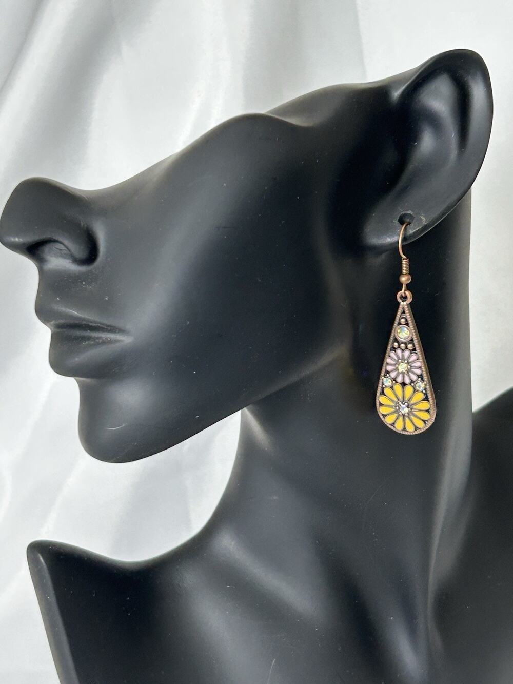 Lovely Boho Dangle Earrings Measures 2.25”